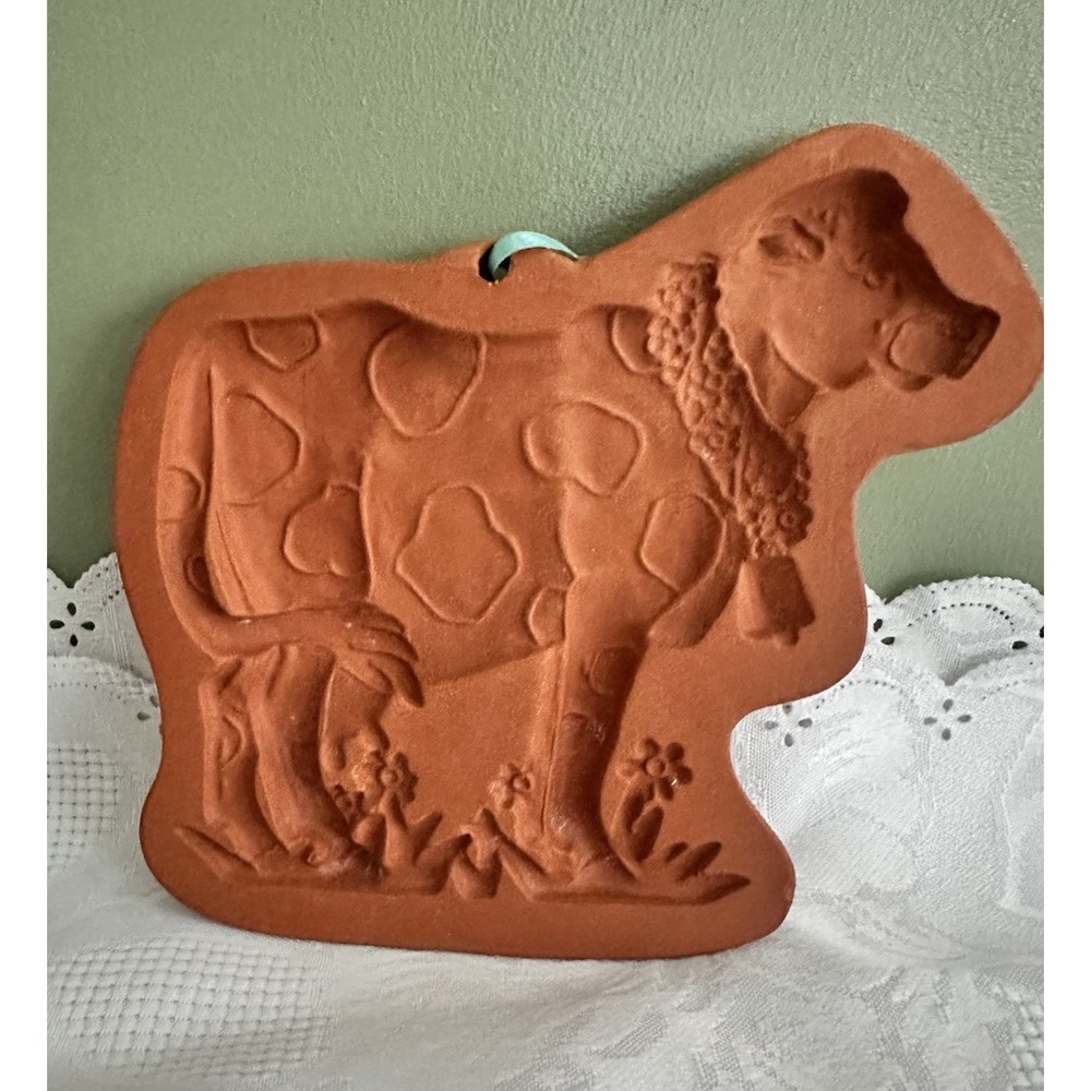 Vintage Country Cow Mold by Cotton Press-Earthenware Mold- 6" Wide x 5" Height